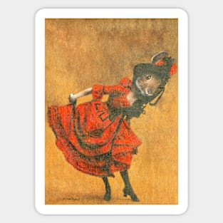 Vintage Bunny Dancer Sticker